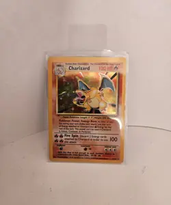 Charizard - Base Set - Holo -4/102- Damaged Pokemon Card - Image 3