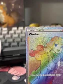 Pokemon TCG Worker 209/195 Silver Tempest Holo Secret Rare Pokemon Card - Image 4