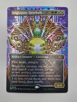 MTG: Aetherdrift - Brightglass Gearhulk (Borderless Foil) - Image 1
