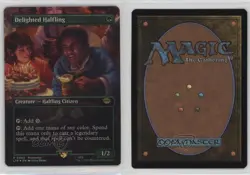 Borderless Scene Delighted Halfling Foil Magic Lord of the Rings #0402 - Image 3