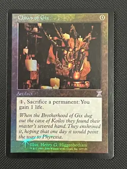 Claws of Gix Foil Time Spiral MTG LP Timeshifted Artifact - Image 1