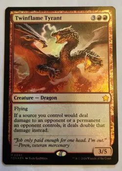 Twinflame Tyrant Foundations Foil Mythic NM+ - Image 1