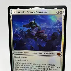 Leonardo, Sewer Samurai -Teenage Mutant Ninja Turtles Foil NM M 0017 MTG - Image 3