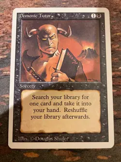 Demonic Tutor Revised Edition MTG minty (2 of 2), see pics! - Image 1