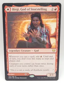 Birgi God of Storytelling / Harnfel Horn of Bounty LP KHM Double-Faced MTG Rare - Image 4