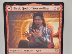 Birgi God of Storytelling / Harnfel Horn of Bounty LP KHM Double-Faced MTG Rare - Image 5