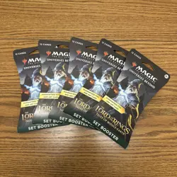 MTG Universes Beyond: Lord Of The Rings - Set Booster Pack LOT OF 5 - Image 1