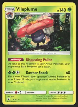 Vileplume 6/147 Rare Burning Shadows Pokemon Holo Near Mint - Image 1