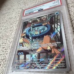 Pokemon TCG Squirtle 148/142 Stellar Crown Illustration Rare Holo PSA 4 2024 - Image 5
