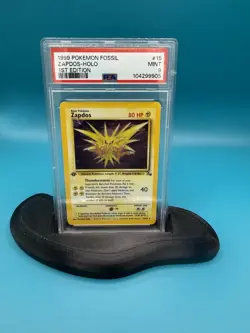 ***NEW CERT*** 1999 POKEMON FOSSIL 1ST ED #15 ZAPDOS-HOLO PSA 9 - Image 1