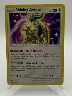 Pokemon Shining Arceus Shining Legends Shiny Holo Rare Card 57/73 Basic 130 HP - Image 2