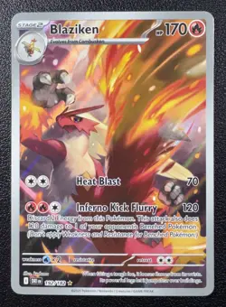 Pokemon Blaziken Illustration Rare IR Full Art Holo 192/182 Destined Rivals - Image 1