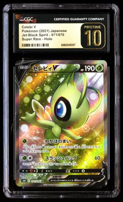 CGC 10 PRISTINE Celebi V 071/070 Pokemon Jet Black Spirit 2021 Japanese - Image 1