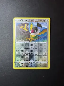 Pokemon TCG Miscut Back only, Reverse Holo Chatot, SWSH Astral Radiance - Image 1