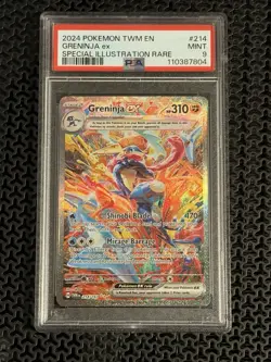 Pokemon Greninja EX Twilight Masquerade Special Illustration Rare #214 PSA 9 - Image 1