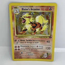 Pokemon TCG Blaine's Arcanine Gym Challenge 1/132 Holo Vintage Rare *MP* - Image 1