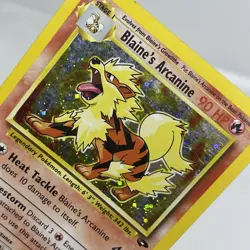 Pokemon TCG Blaine's Arcanine Gym Challenge 1/132 Holo Vintage Rare *MP* - Image 3
