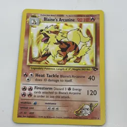 Pokemon TCG Blaine's Arcanine Gym Challenge 1/132 Holo Vintage Rare *MP* - Image 4