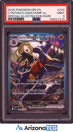 Pokemon 2025 Cynthia's Garchomp ex 232/182 SIR Destined Rivals PSA 9 - Image 1