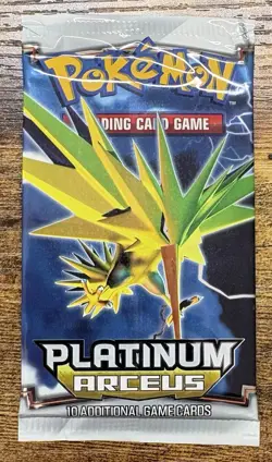 Pokemon Platinum Arceus Booster Pack Zapdos Art Sealed 10 Cards TCG - Image 1