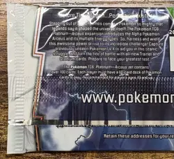 Pokemon Platinum Arceus Booster Pack Zapdos Art Sealed 10 Cards TCG - Image 3