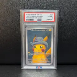 Pokemon Card Pikachu with Grey Felt Hat Van Gogh Promo PSA10 GEM MT - Image 1