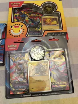 2026 Pokemon Day Collection, Knock Out & Raikou Card & 2 Packs Mega Evolution NR - Image 2