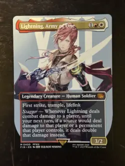 MTG Final Fantasy English Lightning, Army of One Borderless 0400 Non-Foil - Image 1