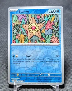 Staryu Common Reverse Holo Water Scarlet & Violet 151 Pokemon TCG Card 120/165 - Image 1