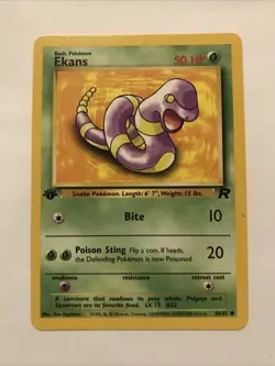 Pokemon TCG Team Rocket Ekans 1st Edition 56/82 Card - Image 1