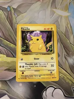 Pikachu Base Set Regular Card 058/102 NM Condition - Image 1