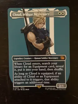 MTG Final Fantasy English Cloud, Midgar Mercenary Borderless 0375 Non-Foil - Image 1