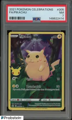 #1 2021 Pokemon Celebrations #005 FA Pikachu PSA 7 NM - Image 1