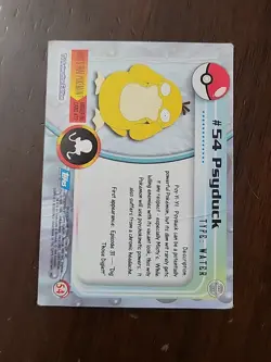 DMG! UK 🇬🇧 PRINT HOLO 1999 Topps Pokemon Series 1 - Psyduck #54 Blue Logo - Image 5