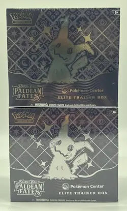 Lot of (2) Pokemon Center Paldean Fates Elite Trainer Boxes PC ETB SEALED - Image 1