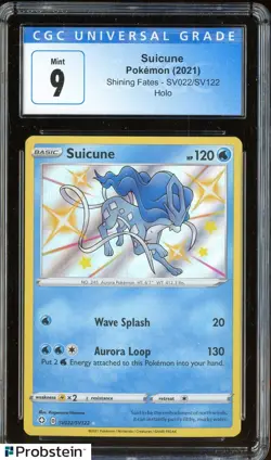 2021 Pokemon TCG Shining Fates #SV022 Suicune Holo CGC 9 MINT - Image 1