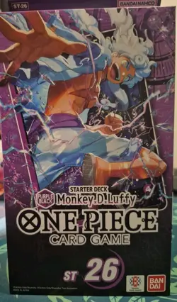 NEW! One Piece Purple/Black Monkey.D.Luffy Starter Deck [ST-26] English SEALED - Image 1
