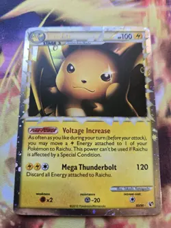 Raichu Prime - HGSS3: Undaunted (UD - 83/90) Ultra Rare Holo Pokemon Card LP - Image 1