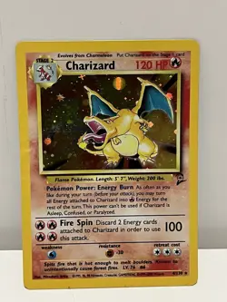 Pokemon Card TCG Charizard 004/130 Base Set 2 Holo MP Vintage - Image 1