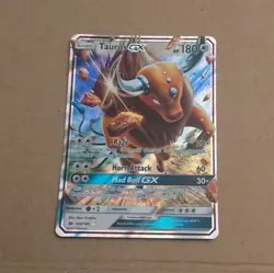 Pokemon Tauros GX Ultra Rare Holo Card SM Base Set 100/149 180 HP English - Image 1