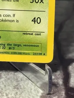 Beedrill - 21/130 - Pokemon Base Set 2 Rare Card WOTC LP/NM - Image 4