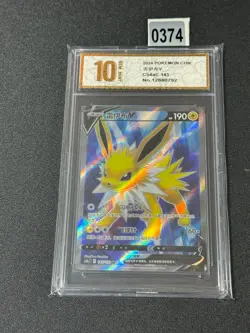 Jolteon V SR CS4aC-143/132 Pokemon Card Chinese Grade 10 - Image 1