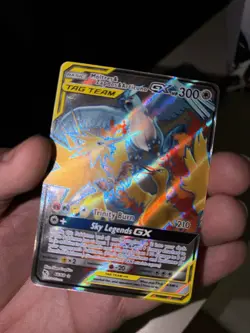 Pokemon TCG Moltres Zapdos Articuno GX Full Art Holo Card 66/68 Hidden Fates - Image 1
