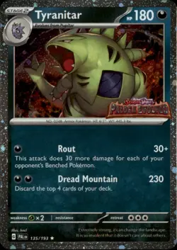 Tyranitar (Paldea Evolved Stamp) Promo Cards & Products 135/193 NM - Image 1