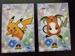 PIKACHU X RAICHU LOT - POKEMON CARD DATABASE SHINY HOLO - Image 1