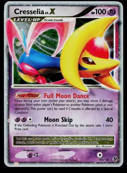 Pokemon Card - Cresselia LV.X Great Encounters 103/106 Ultra Rare Holo - Image 1