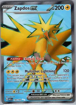 Zapdos ex 192/165 SV: Scarlet & Violet 151 - Pokemon Card - NM - Image 1