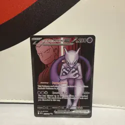 Team Rocket's Mewtwo ex 213/182 Single Raw Card Destined Rivals Pokemon. - Image 1
