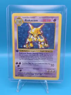 Alakazam 1st Edition Base Set (Shadowless) Holo Rare 1/102 Pokemon Card 1999 - Image 3
