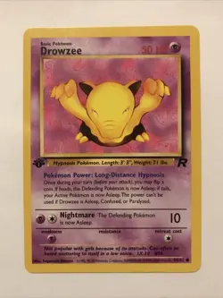 Pokemon TCG Drowzee Team Rocket 54/82 Regular 1st Edition Common Card - Image 1